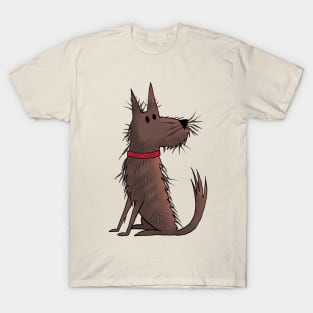 Cute Shaggy Brown Dog T-Shirt